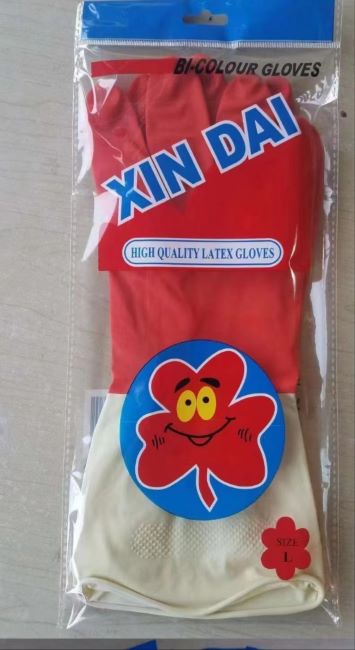 PU Double Colored Gloves